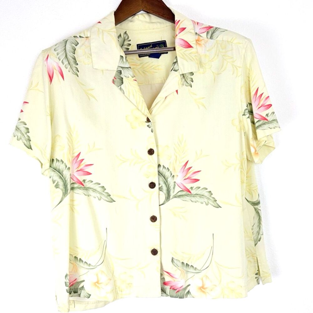 Vintage Island Traders Hawaiian Shirt Women’s XL Short Sleeve
